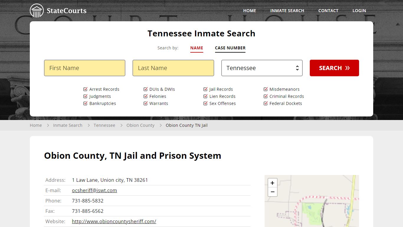 Obion County TN Jail Inmate Records Search, Tennessee - StateCourts